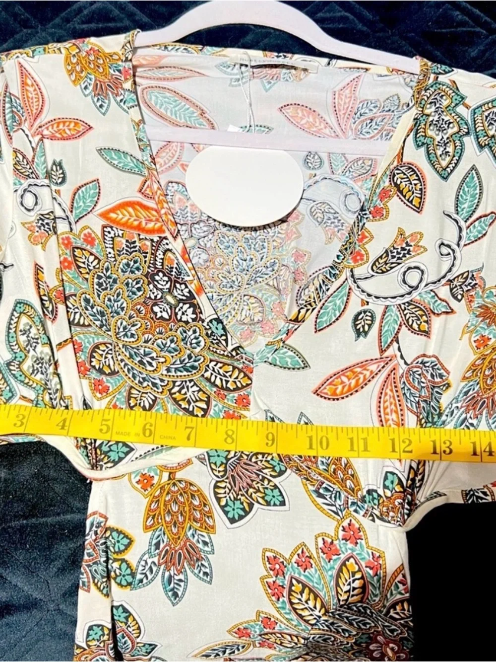 New Rust Tydustty Floral V-Neck High-Low Dress